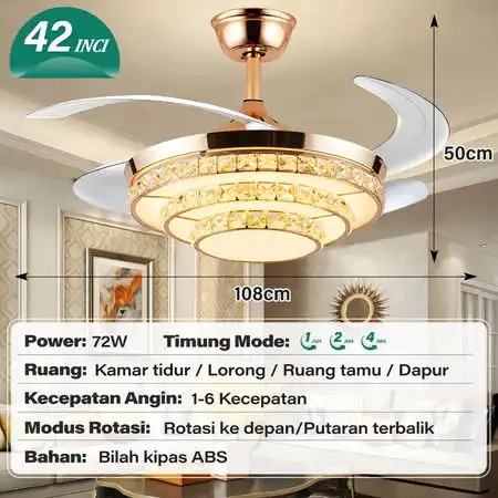 Lampu Hias Crystal Emas Dengan Design Berlapis Elegan